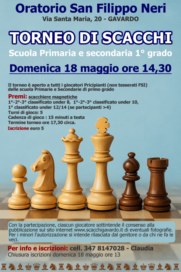 torneo scacchi Oratorio avardo
